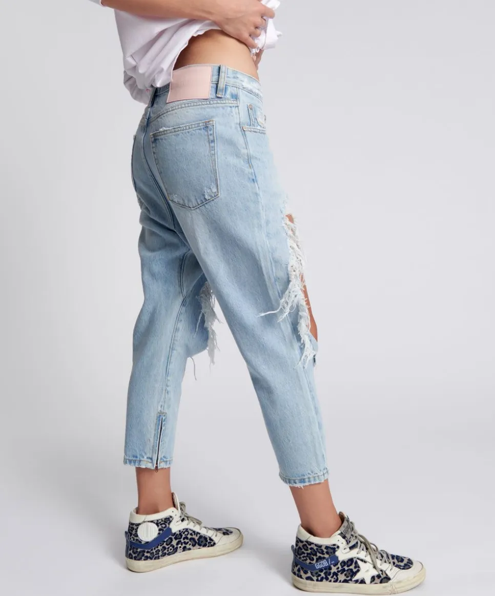 Denim Jeans|ONE TEASPOON Fleetwood Kingpins Cropped Boyfriend Jeans