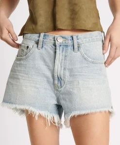 Denim Shorts|ONE TEASPOON Fleetwood Truckers Mid Waist Denim Shorts