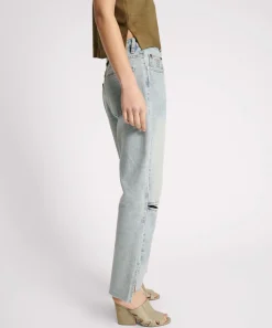 Denim Jeans|ONE TEASPOON Fleetwood Zipped Hooligans Mid Waist Relaxed Cropped Jeans