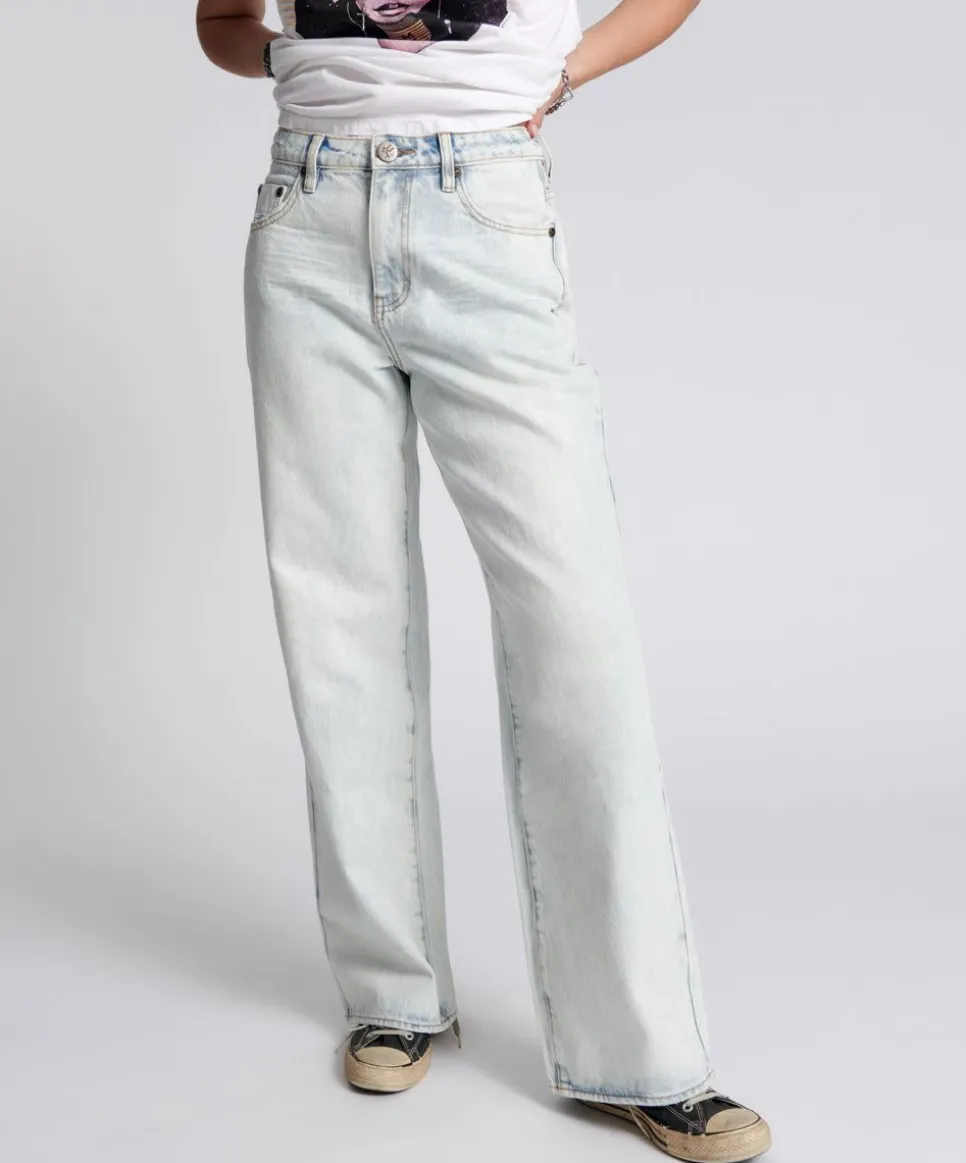 Denim Jeans|ONE TEASPOON Florence Jackson Mid Waist Wide Leg Jeans