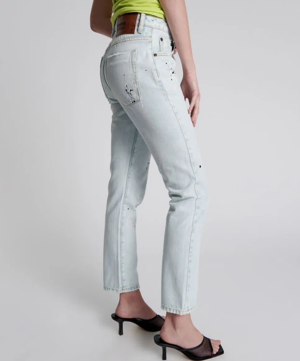 Denim Jeans|ONE TEASPOON Florence Painted High Waist Awesome Baggies Straight Leg Jeans