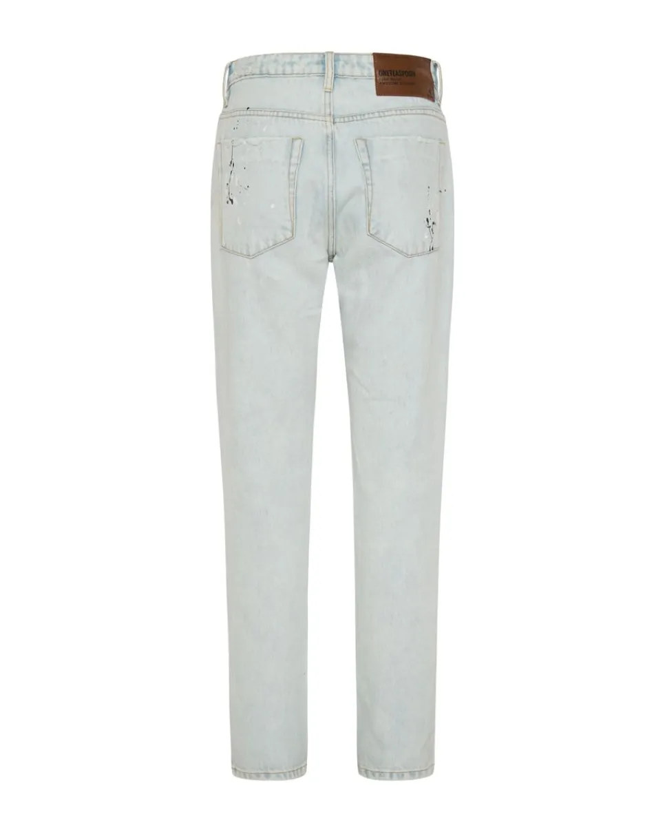 Denim Jeans|ONE TEASPOON Florence Painted High Waist Awesome Baggies Straight Leg Jeans