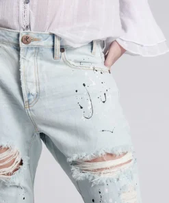 Denim Jeans|ONE TEASPOON Florence Painted Saints Boyfriend Jeans