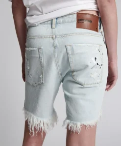 Denim Shorts|ONE TEASPOON Florence Painted Stevies Long Length Boyfriend Shorts