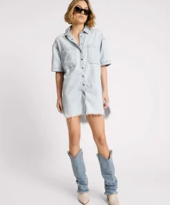 Midi & Maxi Dresses|ONE TEASPOON Florence Paris Denim Shirt Dress