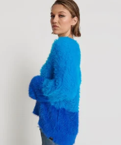 Knitwear|ONE TEASPOON Fluffy Colour Blocked Sweater