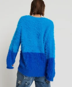 Knitwear|ONE TEASPOON Fluffy Colour Blocked Sweater