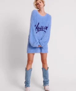 Knitwear|ONE TEASPOON Fluffy Cornflower Howdy Knit Sweater Dress