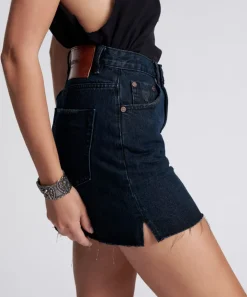 Denim Skirts|ONE TEASPOON Fox Black 2020 Mini Denim Skirt