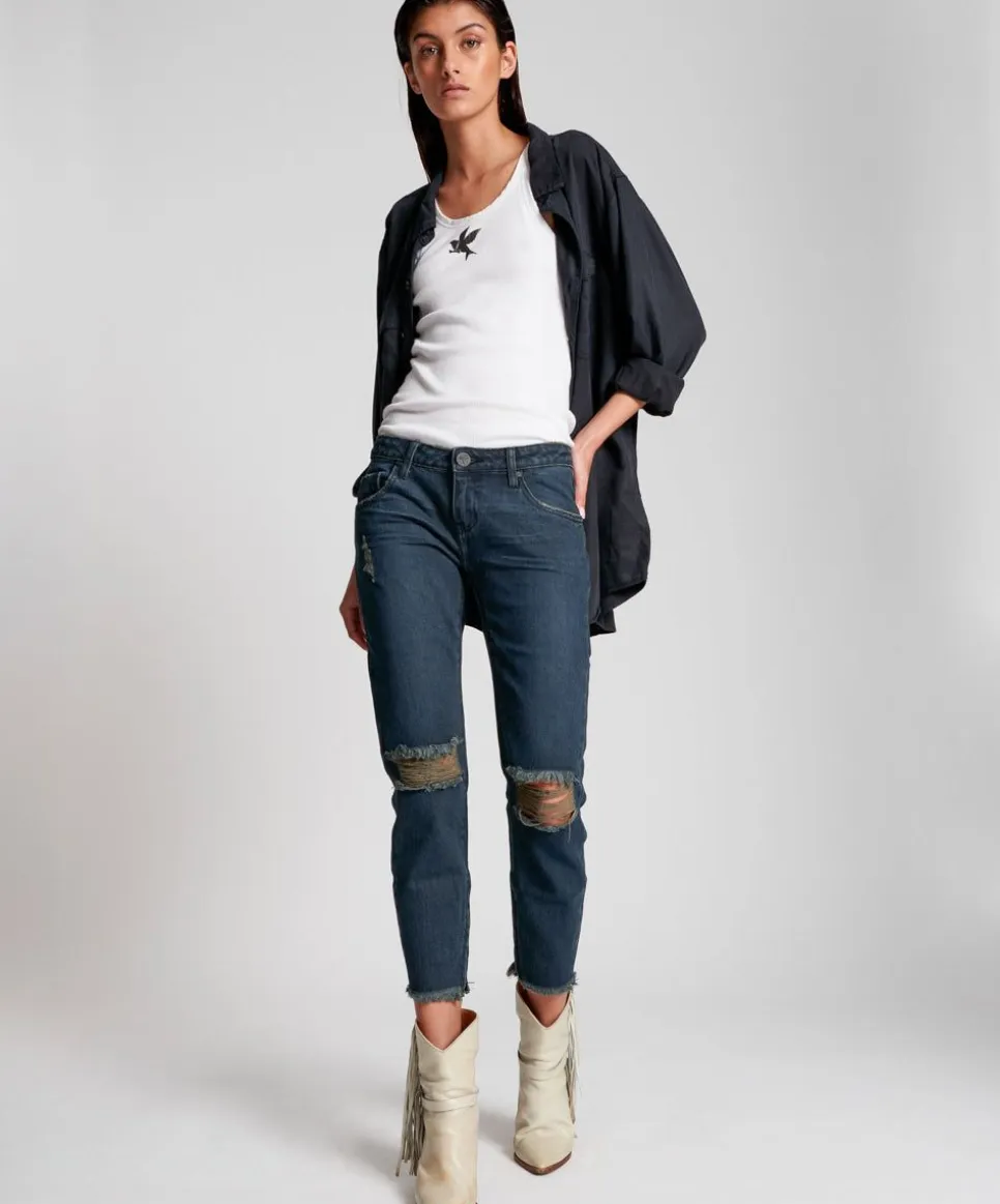 Denim Jeans|ONE TEASPOON Fox Black Freebirds