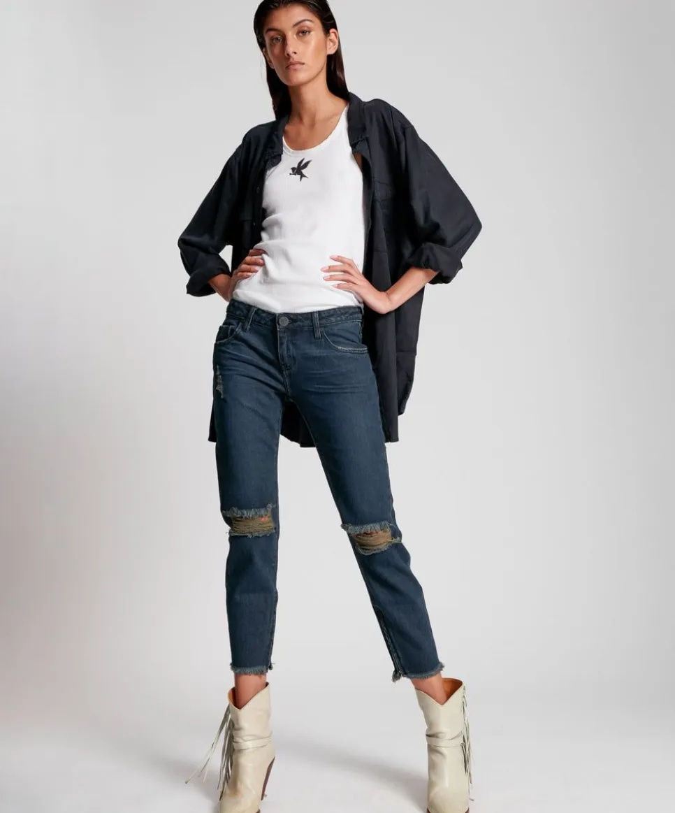 Denim Jeans|ONE TEASPOON Fox Black Freebirds