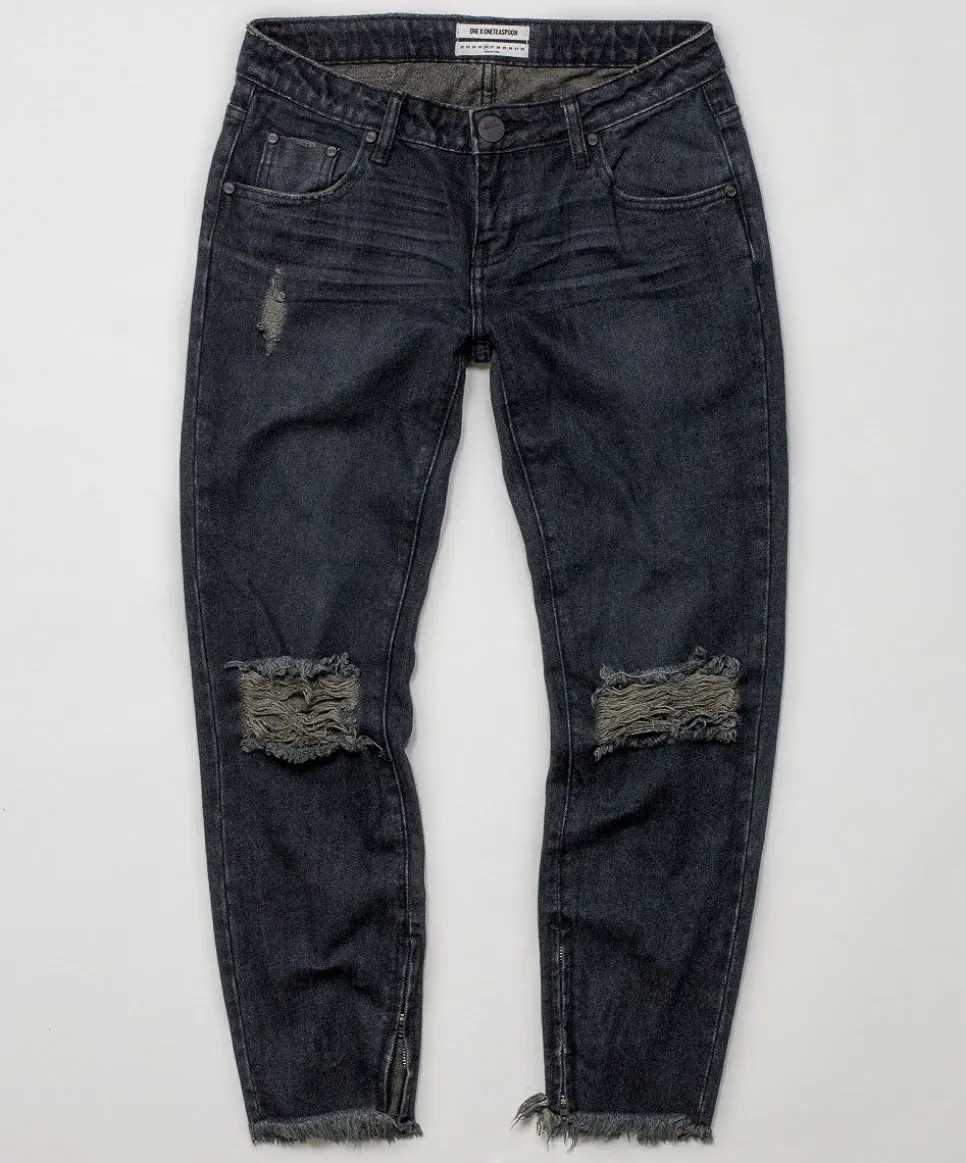 Denim Jeans|ONE TEASPOON Fox Black Freebirds