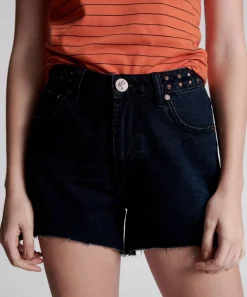 Denim Shorts|ONE TEASPOON Fox Black Legend Mom Fit Shorts