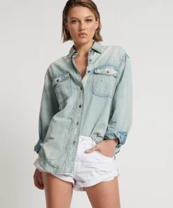 Denim Shorts|ONE TEASPOON Fresh White Bandits Low Waist Denim Shorts
