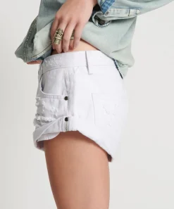 Denim Shorts|ONE TEASPOON Fresh White Bandits Low Waist Denim Shorts