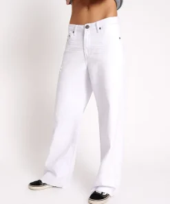 Denim Jeans|ONE TEASPOON Fresh White Jackson Mid Waist Wide Leg Jeans