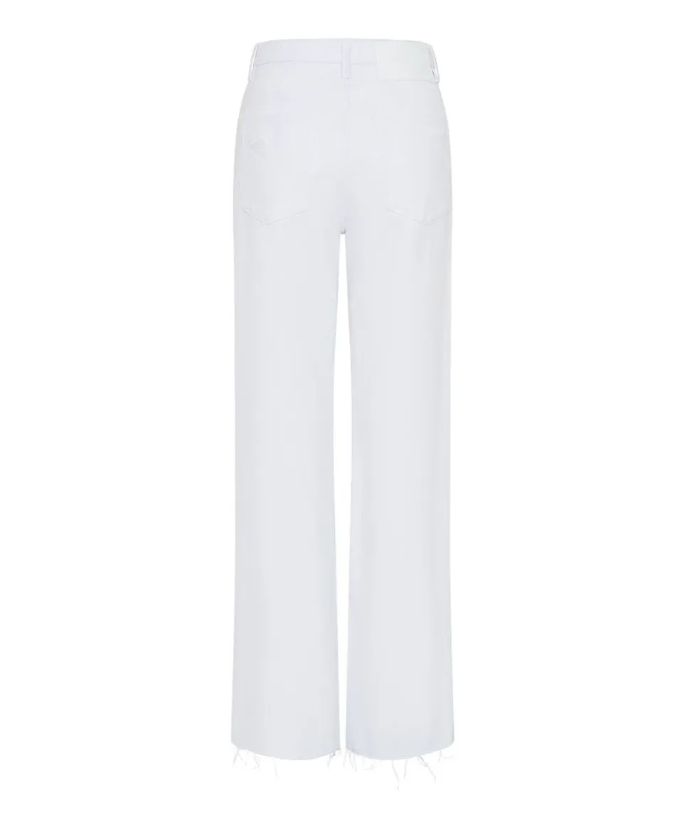 Denim Jeans|ONE TEASPOON Fresh White Jackson Mid Waist Wide Leg Jeans