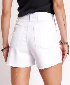 Denim Shorts|ONE TEASPOON Fresh White Legend High Waist Mom Fit Shorts