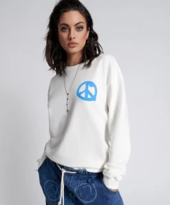 Hoodies And Sweats|ONE TEASPOON Get Physical Peace Sweater