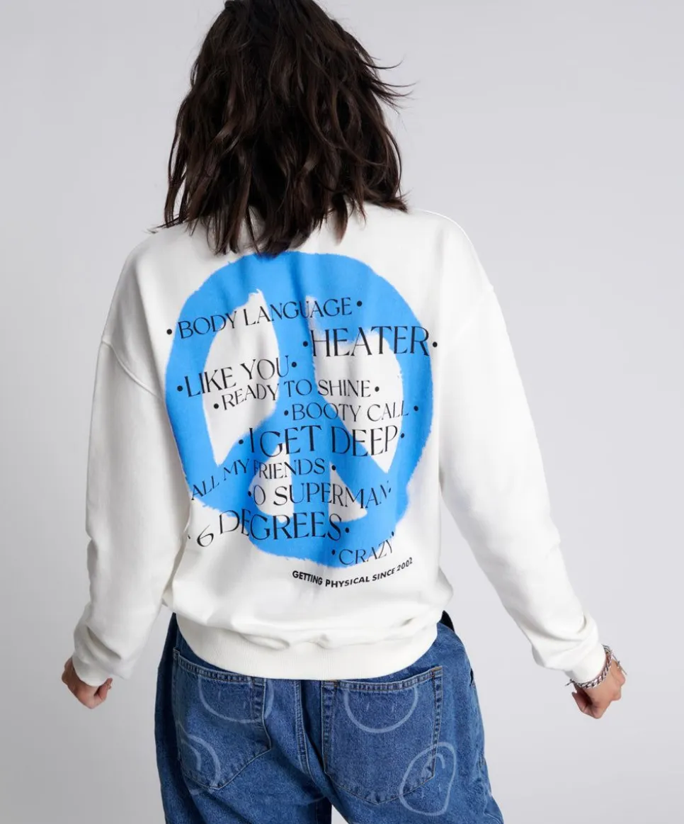 Hoodies And Sweats|ONE TEASPOON Get Physical Peace Sweater