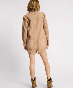 Denim Jumpsuits|ONE TEASPOON Gold Earth Prophecy Jumpsuit