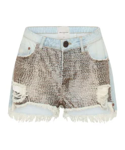 Denim Shorts|ONE TEASPOON Gold Mine Le Wolves Mid Length Denim Shorts