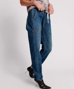 Denim Jeans|ONE TEASPOON Gritty Blue Shabbies Drawstring Boyfriend Jeans
