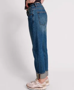 Denim Jeans|ONE TEASPOON Gritty Blue Truckers Low Waist Straight Leg Jeans
