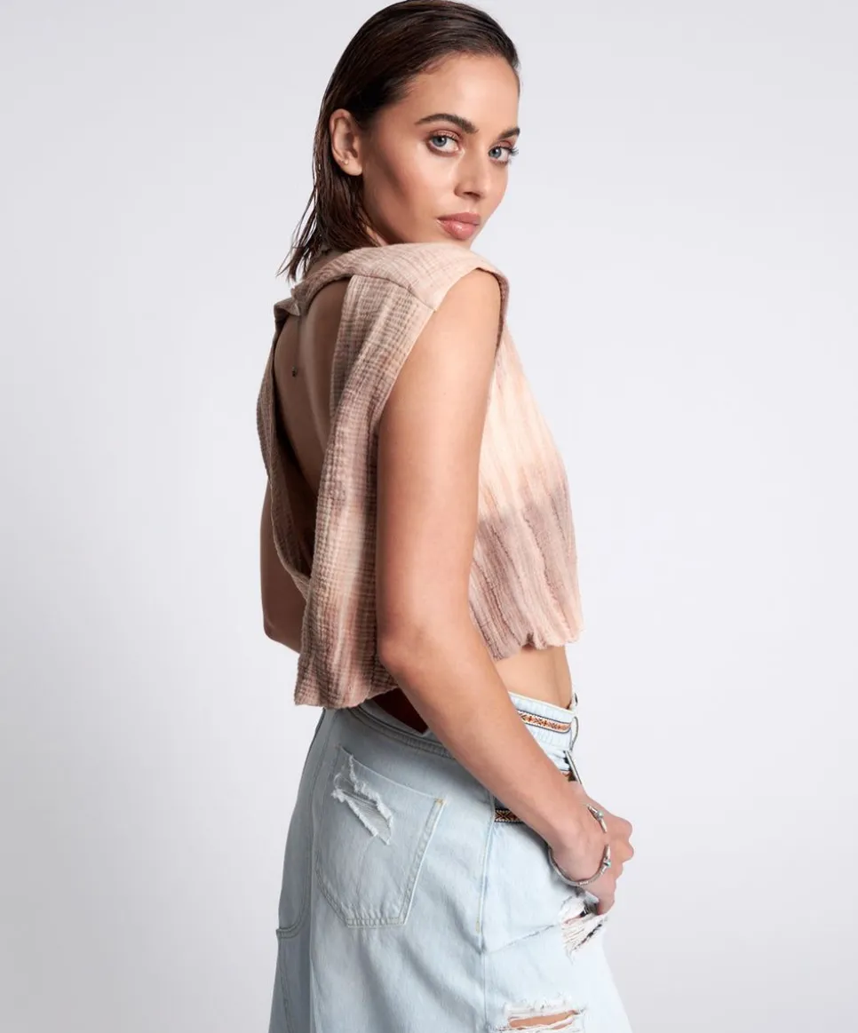 Tops|ONE TEASPOON Hand Dyed Backless Bubble Top