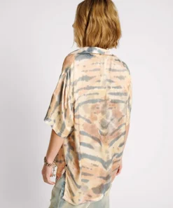 Shirts|ONE TEASPOON Hand Painted Date Night Satin Shirt