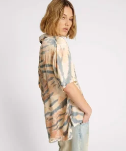 Shirts|ONE TEASPOON Hand Painted Date Night Satin Shirt