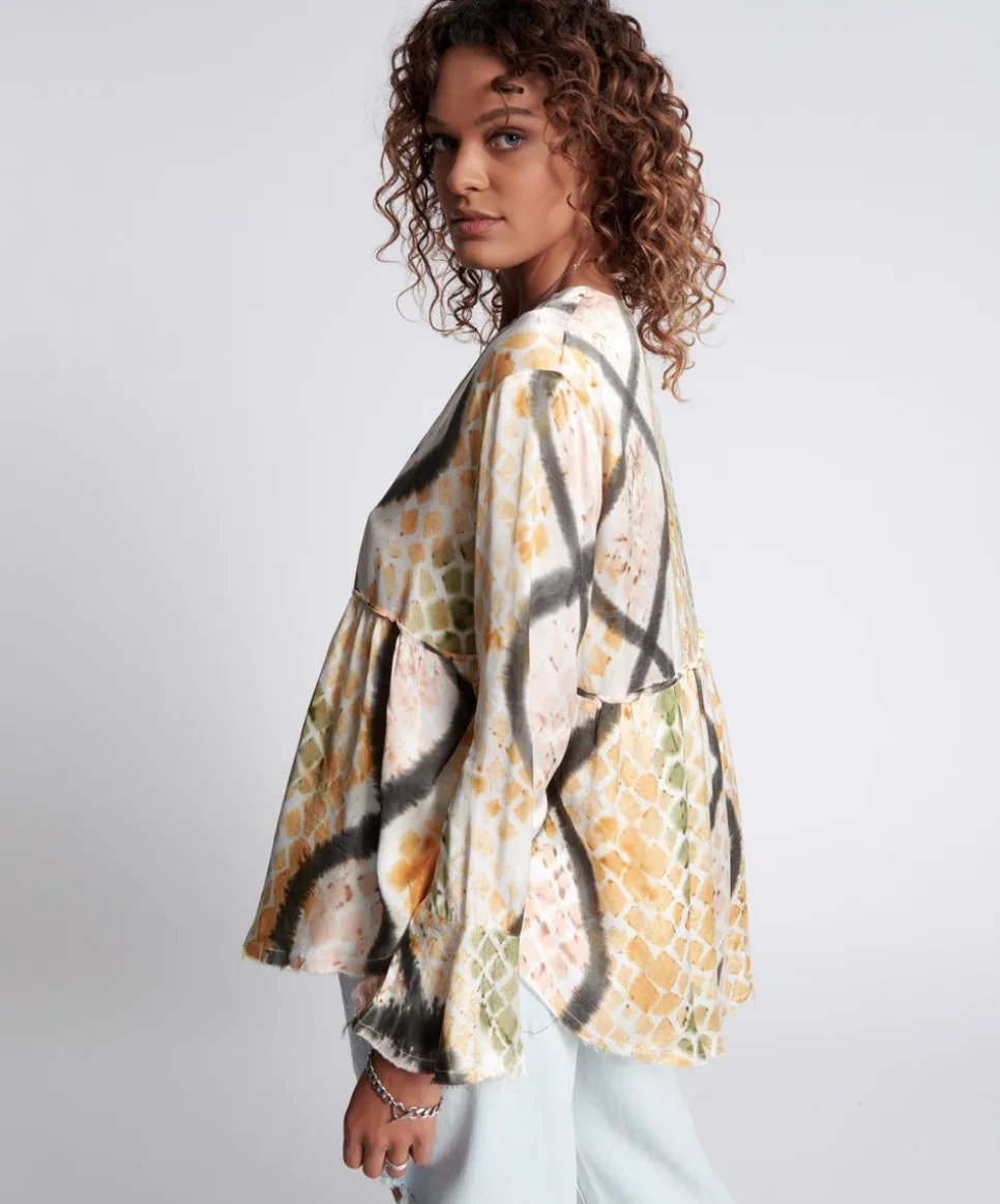 Tops|ONE TEASPOON Hand Painted Mystic Snake Magique Top