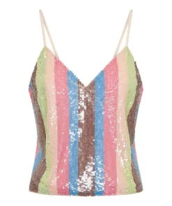 Tops|ONE TEASPOON Hand Sequin Ibiza Luxe Party Cami Top