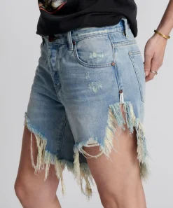 Denim Shorts|ONE TEASPOON Hendrixe Frankies Long Length Denim Shorts