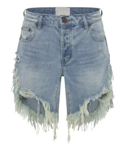 Denim Shorts|ONE TEASPOON Hendrixe Frankies Long Length Denim Shorts
