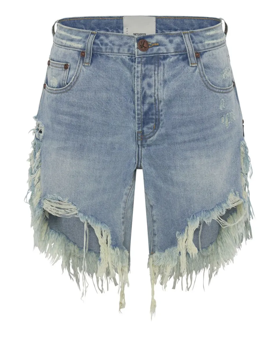 Denim Shorts|ONE TEASPOON Hendrixe Frankies Long Length Denim Shorts
