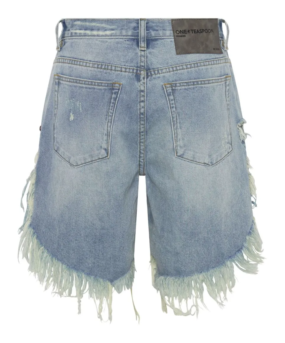 Denim Shorts|ONE TEASPOON Hendrixe Frankies Long Length Denim Shorts