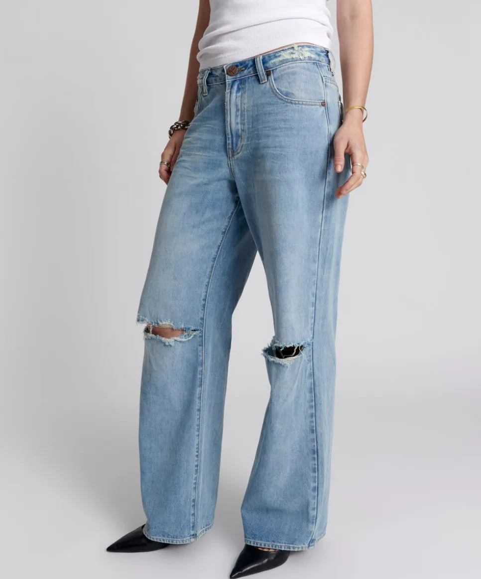 Denim Jeans|ONE TEASPOON Hendrixe Jackson Mid Waist Wide Leg Jeans
