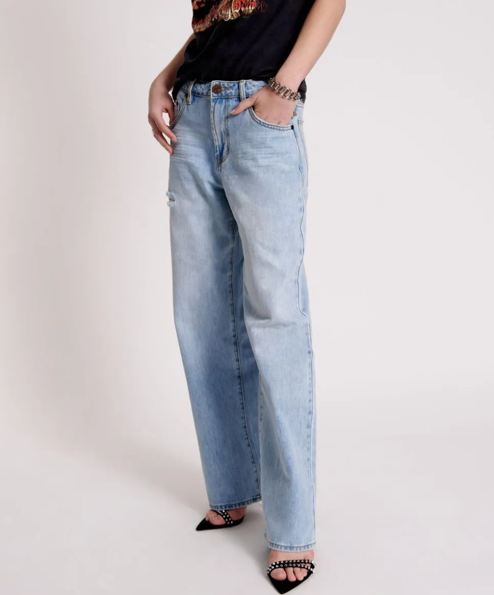 Denim Jeans|ONE TEASPOON Hendrixe Jacksons Mid Waist Wide Leg Jeans