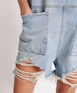 Denim Jumpsuits|ONE TEASPOON Hendrixe Pini Denim Playsuit