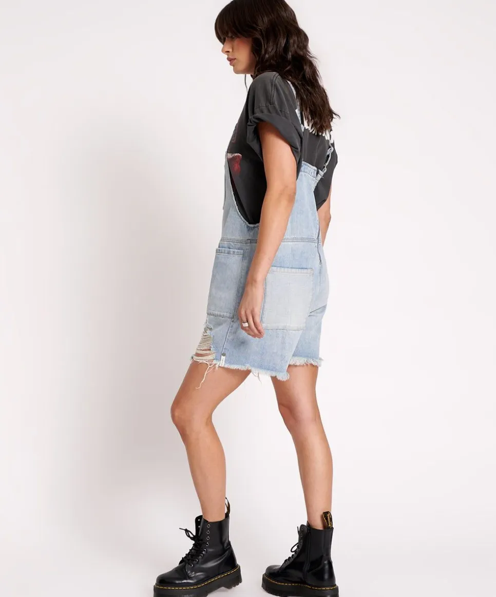 Denim Jumpsuits|ONE TEASPOON Hendrixe Pini Denim Playsuit