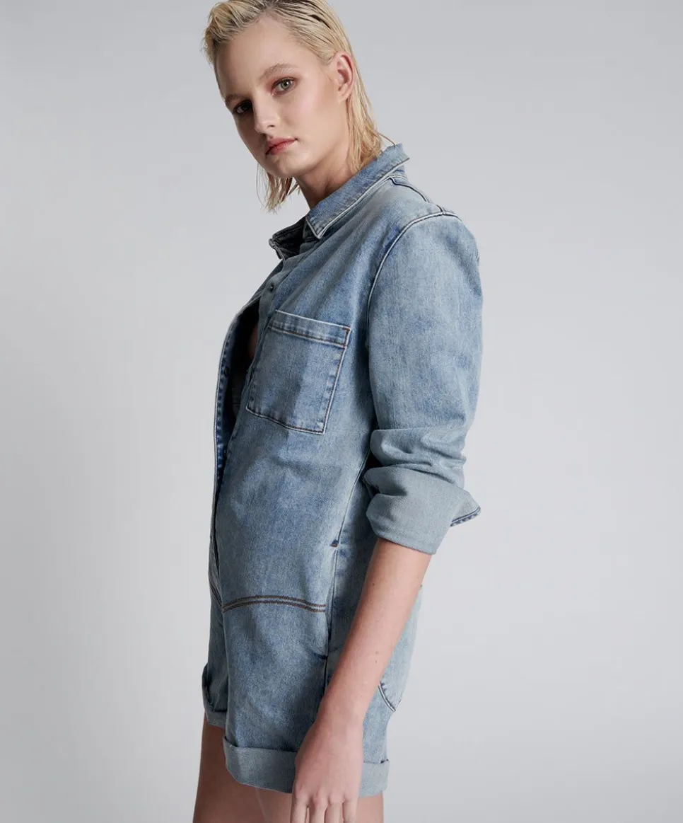 Denim Jumpsuits|ONE TEASPOON Hendrixe Prophecy Jumpsuit