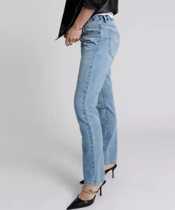 Denim Jeans|ONE TEASPOON Hendrixe Truckers Mid Rise Straight Leg Jeans