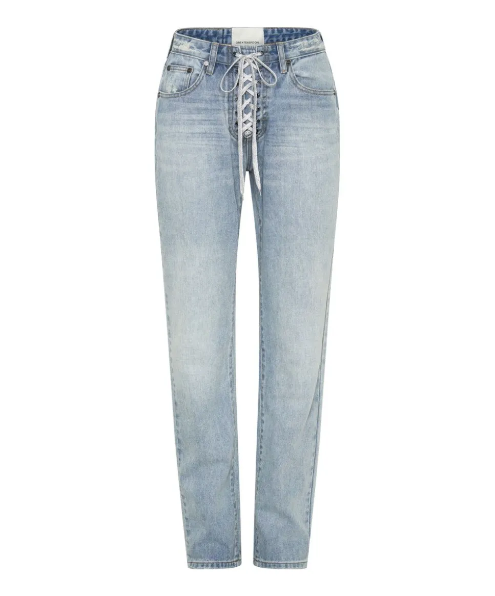 Denim Jeans|ONE TEASPOON Hendrixe Truckers Mid Waist Straight Leg Jeans