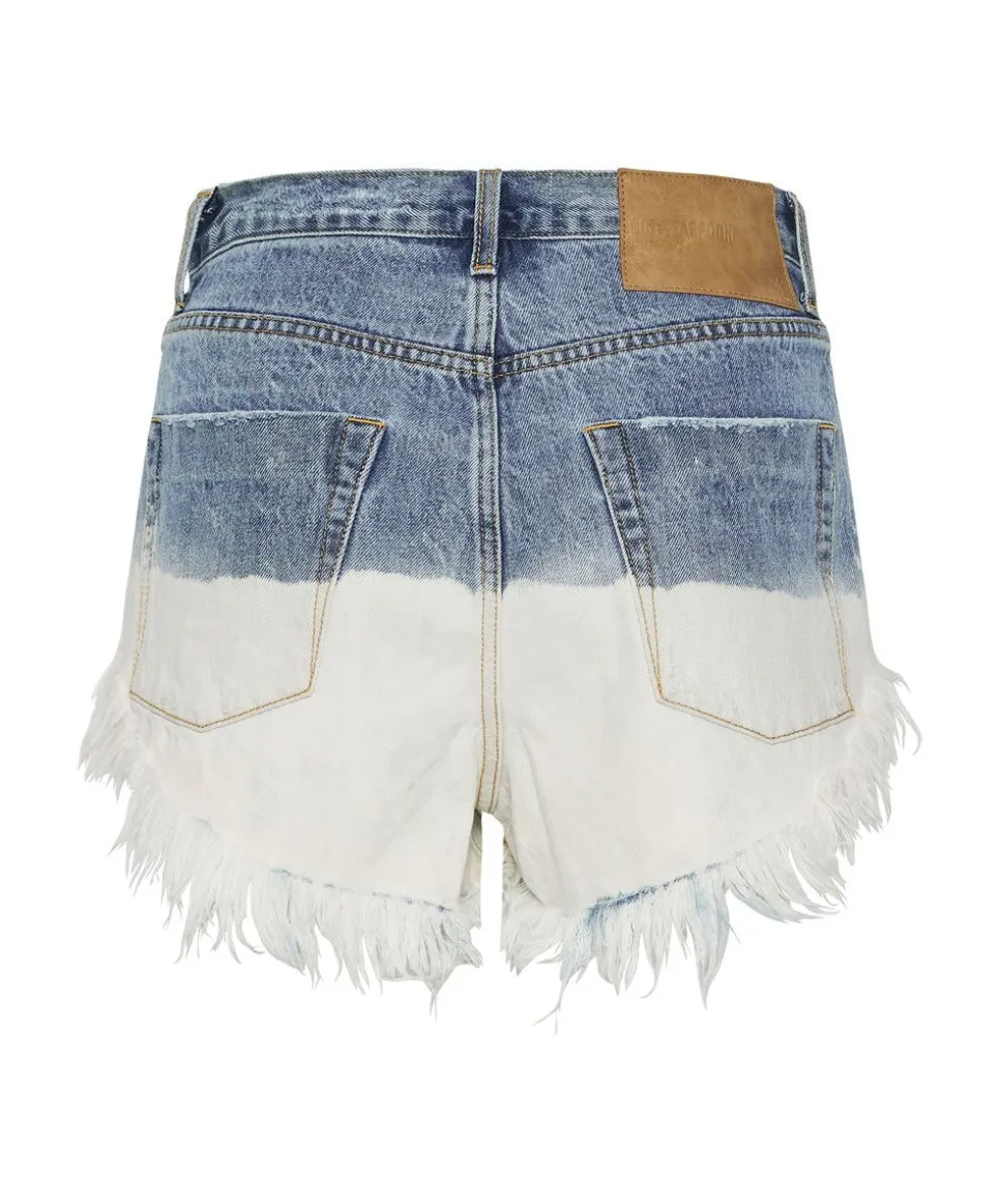 Denim Shorts|ONE TEASPOON Hollywood Dip Dye Outlaws Mid Length Denim Shorts