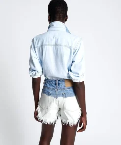 Denim Shorts|ONE TEASPOON Hollywood Dip Dye Rollers Denim Shorts