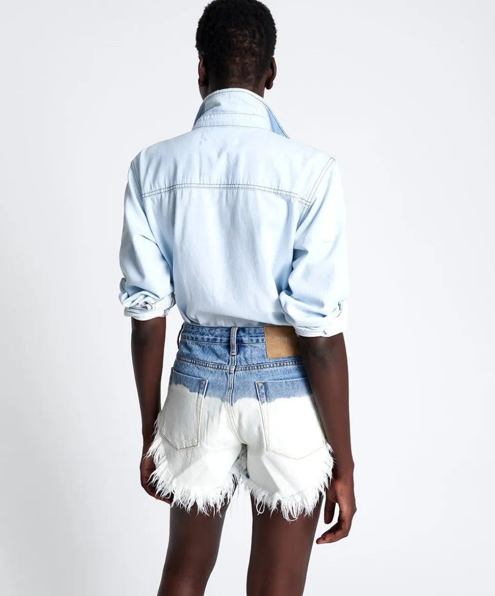 Denim Shorts|ONE TEASPOON Hollywood Dip Dye Rollers Denim Shorts