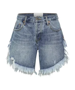 Denim Shorts|ONE TEASPOON Hollywood Frankies Long Length Denim Shorts
