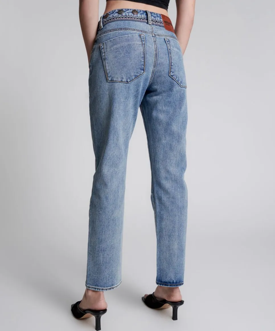 Denim Jeans|ONE TEASPOON Hollywood Hills Truckers Mid Rise Straight Leg Jeans