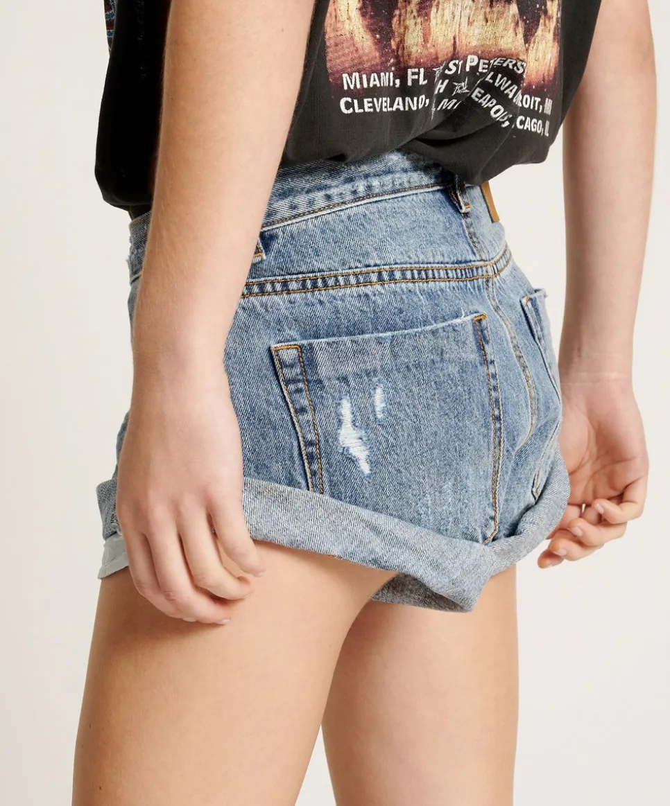Denim Shorts|ONE TEASPOON Hollywood Low Waist Bandit Denim Shorts